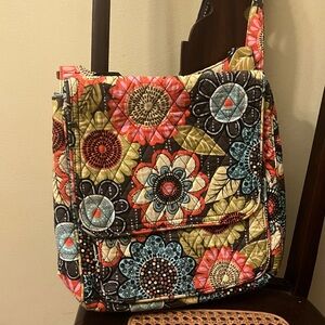 Vera Bradley Quilted crossbody Bag embroidered paisley floral mix